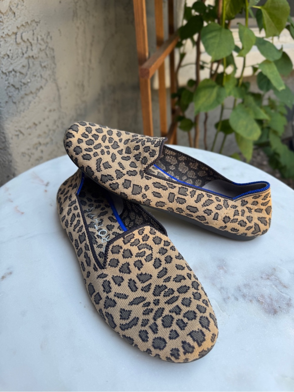 Rothy’s Leopard Print Slip On Flats Loafers